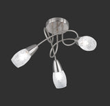 Plafón de techo Trio Colmar LED níquel mate 3000K Ø47cm R60023007