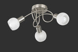 Plafón de techo Trio Antibes LED níquel mate 3000K Ø47cm R60173007