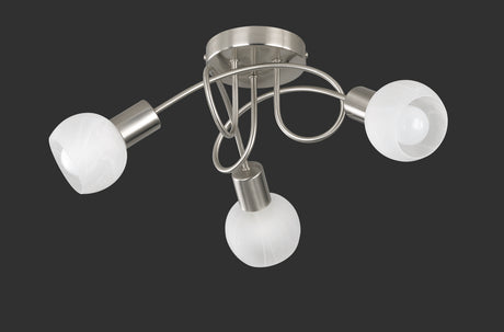Plafón de techo Trio Antibes LED níquel mate 3000K Ø47cm R60173007