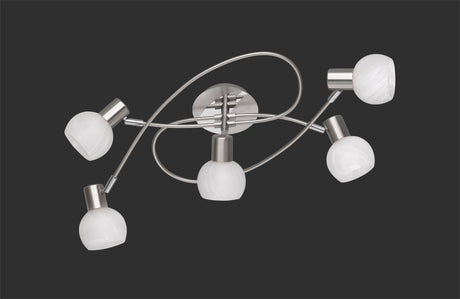 Plafón de techo Trio Antibes LED níquel mate 3000K 52cm R60175007