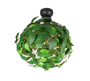 Plafón de techo Trio Leavy negro mate Ø38cm R60461015