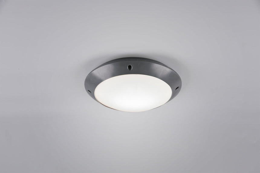 Plafón de techo exterior Trio Camaro IP54 Ø26cm antracita — ref. R60501042 (1)