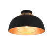 Plafón de techo Trio Punch negro mate Ø35cm R60811032
