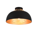 Plafón de techo Trio Punch negro mate Ø35cm R60811032