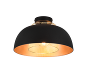 Plafón de techo Trio Punch negro mate Ø35cm R60811032