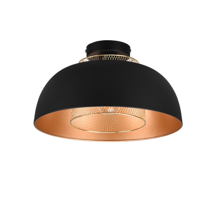 Plafón de techo Trio Punch negro mate Ø35cm R60811032 - vista 3