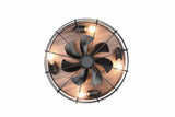 Trio Trondheim Ventilador de techo metal estera negra R61105032