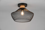Plafón de techo Trio Valeria LED negro mate 2700K Ø35cm R61281032