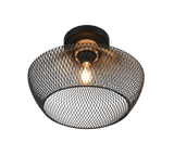 Plafón de techo Trio Valeria LED negro mate 2700K Ø35cm R61281032