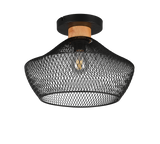 Plafón de techo Trio Valeria LED negro mate 2700K Ø35cm R61281032