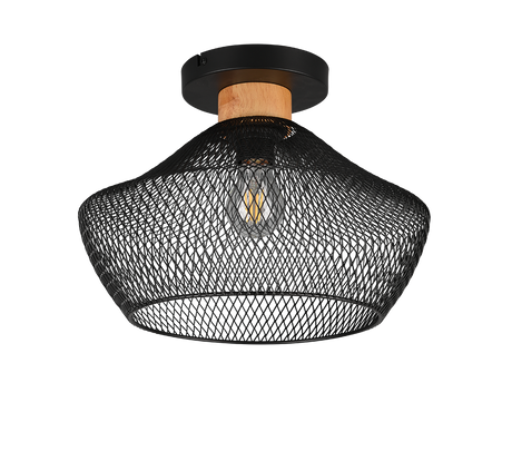 Plafón de techo Trio Valeria LED negro mate 2700K Ø35cm R61281032