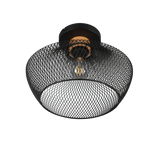 Plafón de techo Trio Valeria LED negro mate 2700K Ø35cm R61281032