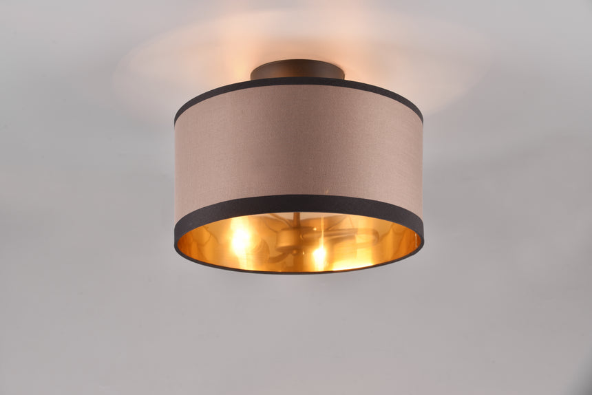 Plafón de techo Trio Davos LED negro mate 2700K Ø30cm R61552041