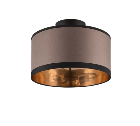 Plafón de techo Trio Davos LED negro mate 2700K Ø30cm R61552041