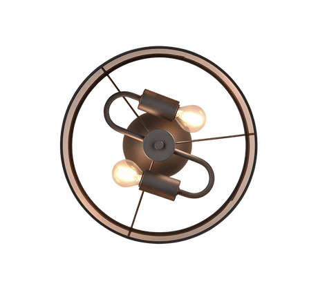 Plafón de techo Trio Davos LED negro mate 2700K Ø30cm R61552041