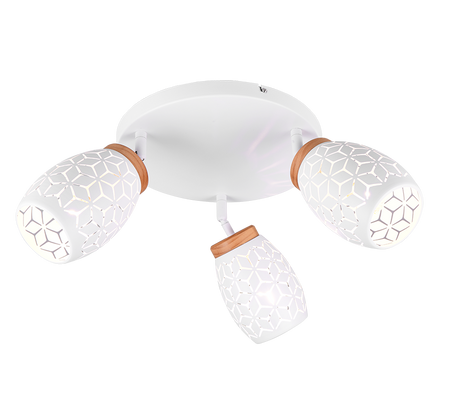 Plafón de techo Trio Bidar 3 luces blanco mate Ø58cm R61573331