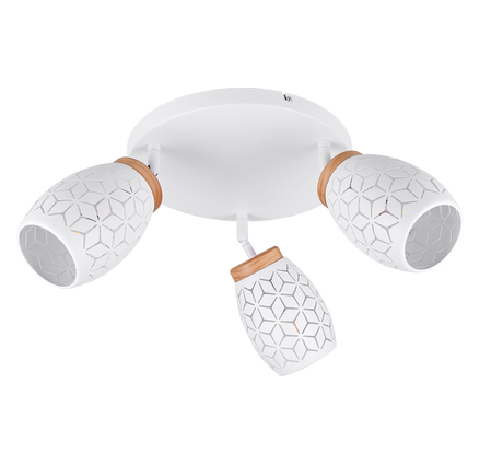Plafón de techo Trio Bidar 3 luces blanco mate Ø58cm R61573331 - vista 2