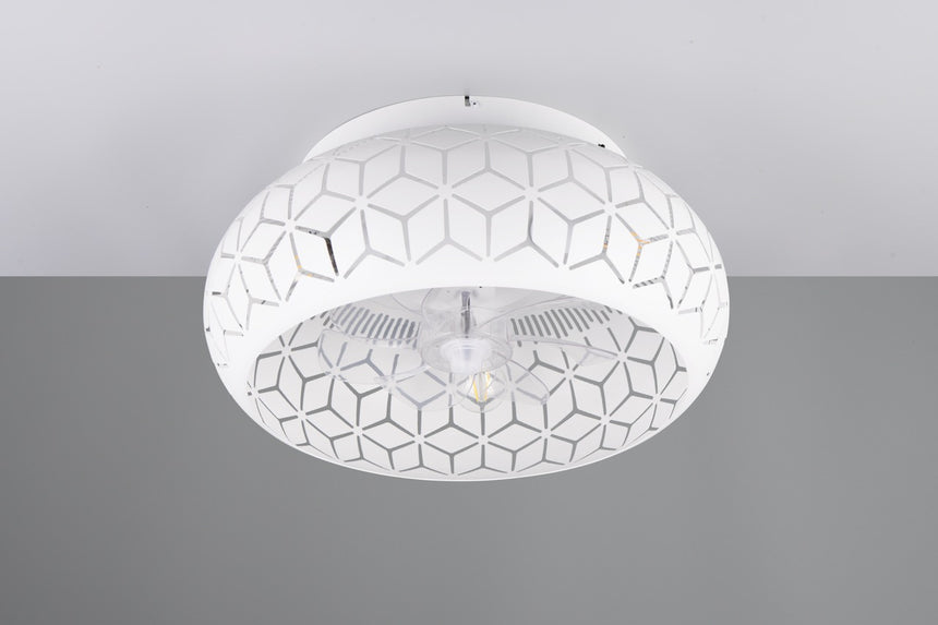 Ventilador de techo BIDAR blanco E27 con mando R61574031