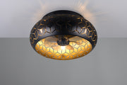 Ventilador de techo Trio Bidar 3 luces negro y dorado con mando Ø50cm R61574080