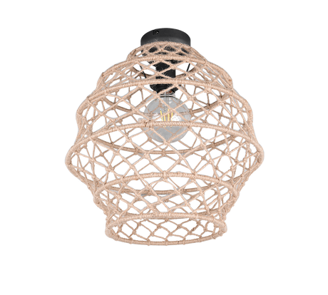 Plafón de techo Trio Hive LED negro mate 2700K Ø38,5cm R61681036