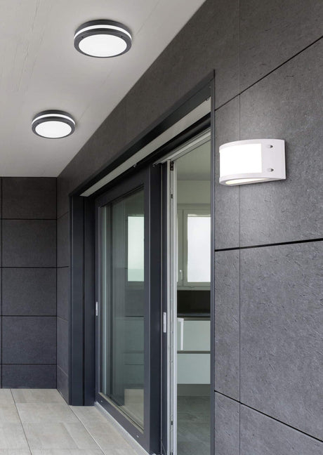 Trio Kendal Plafón de exterior LED de plástico antracita R62151142