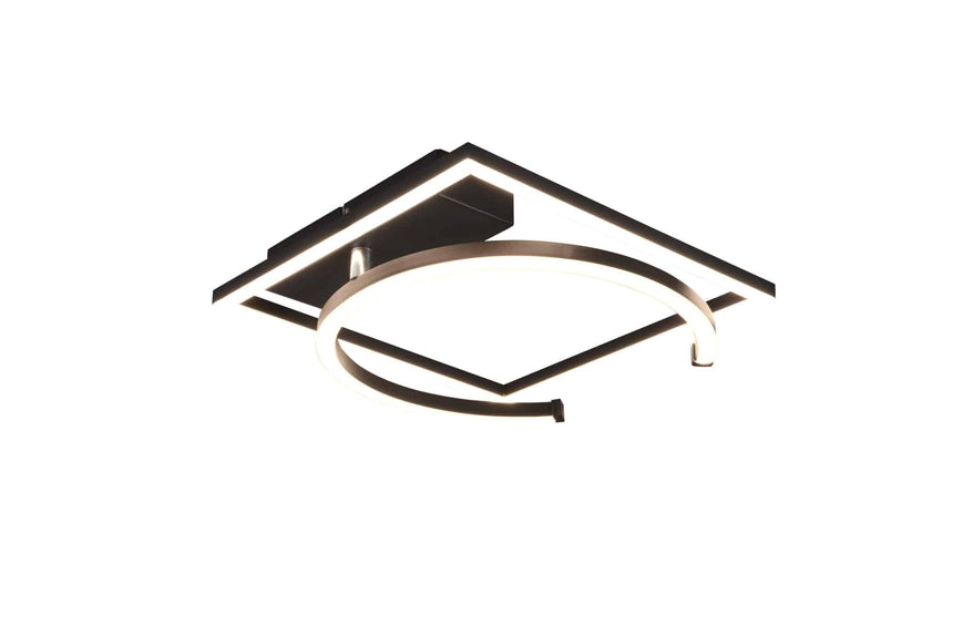Trio Pivot Plafón LED de metal estera negra R62162132