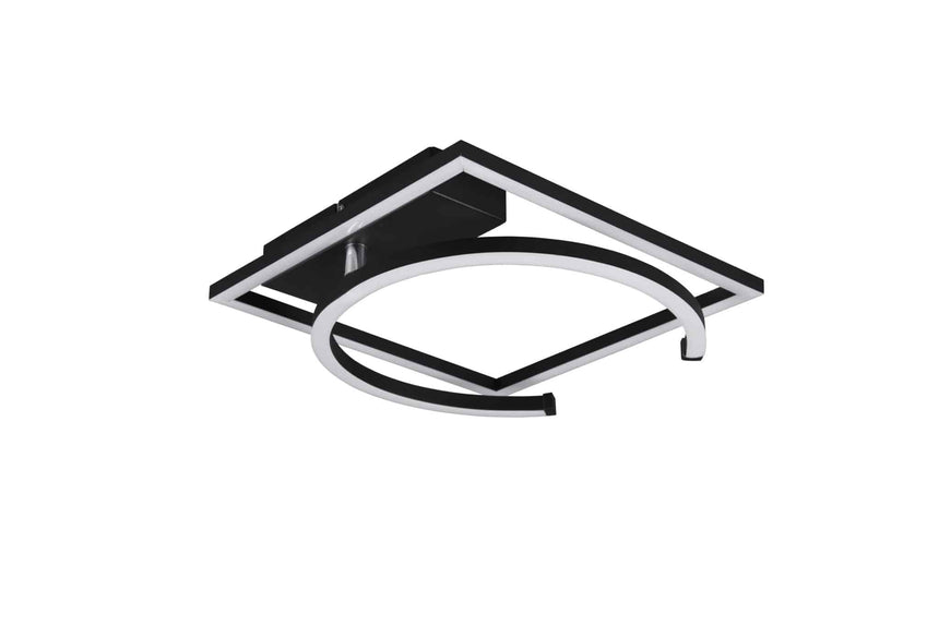 Trio Pivot Plafón LED de metal estera negra R62162132