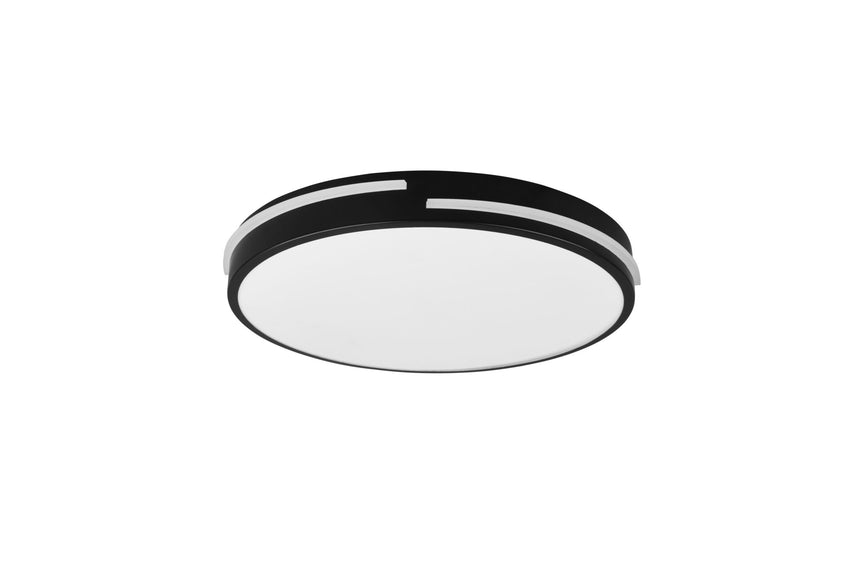 Trio Tacoma Plafón LED de metal estera negra R62241132