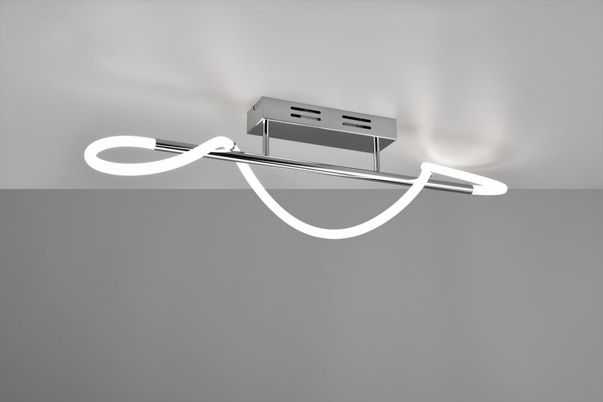 Plafón de techo Trio Argos grande LED cromo 4000K 105cm R62361106