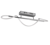 Plafón de techo Trio Argos grande LED cromo 4000K 105cm R62361106