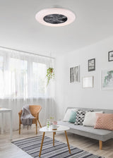 Trio Visby Ventilador LED de plástico cromo R62402906