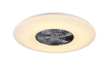 Trio Visby Ventilador LED de plástico cromo R62402906