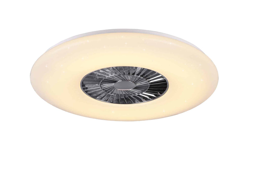 Trio Visby Ventilador LED de plástico cromo R62402906