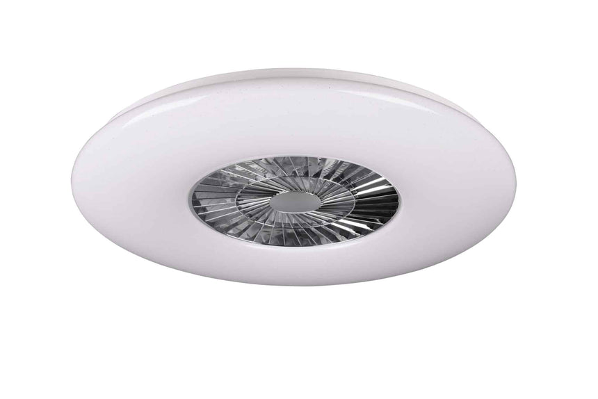 Trio Visby Ventilador LED de plástico cromo R62402906