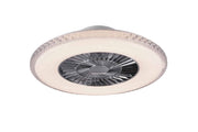 Ventilador de techo Trio Harstad LED cromo CCT regulable con mando Ø60cm R62412106