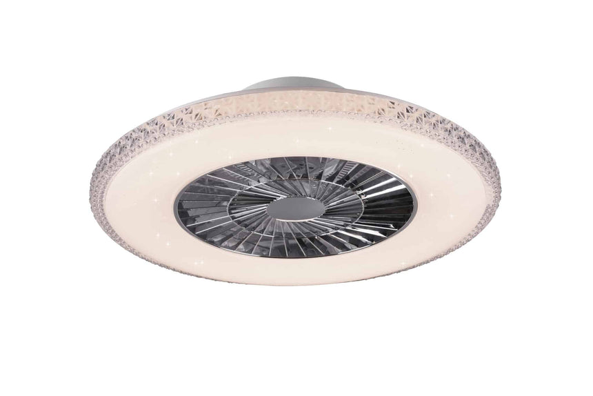 Trio Harstad Ventilador LED de plástico cromo R62412106