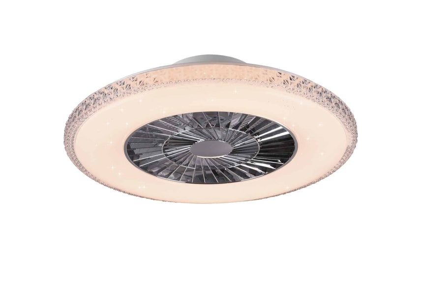 Trio Harstad Ventilador LED de plástico cromo R62412106