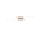 Plafón de techo Trio Route LED wood imitation 3000K regulable 56cm R62472135