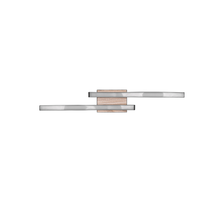 Plafón de techo Trio Route LED wood imitation 3000K regulable 56cm R62472135