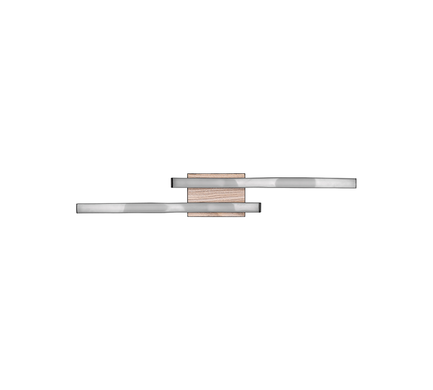 Plafón de techo Trio Route LED wood imitation 3000K regulable 56cm R62472135