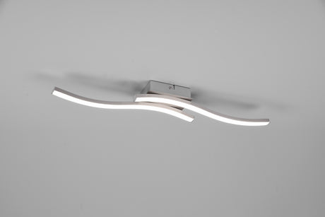 Plafón de techo Trio Route LED níquel mate 4000K 56cm R62472407