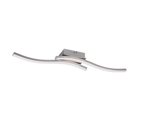 Plafón de techo Trio Route LED níquel mate 4000K 56cm R62472407