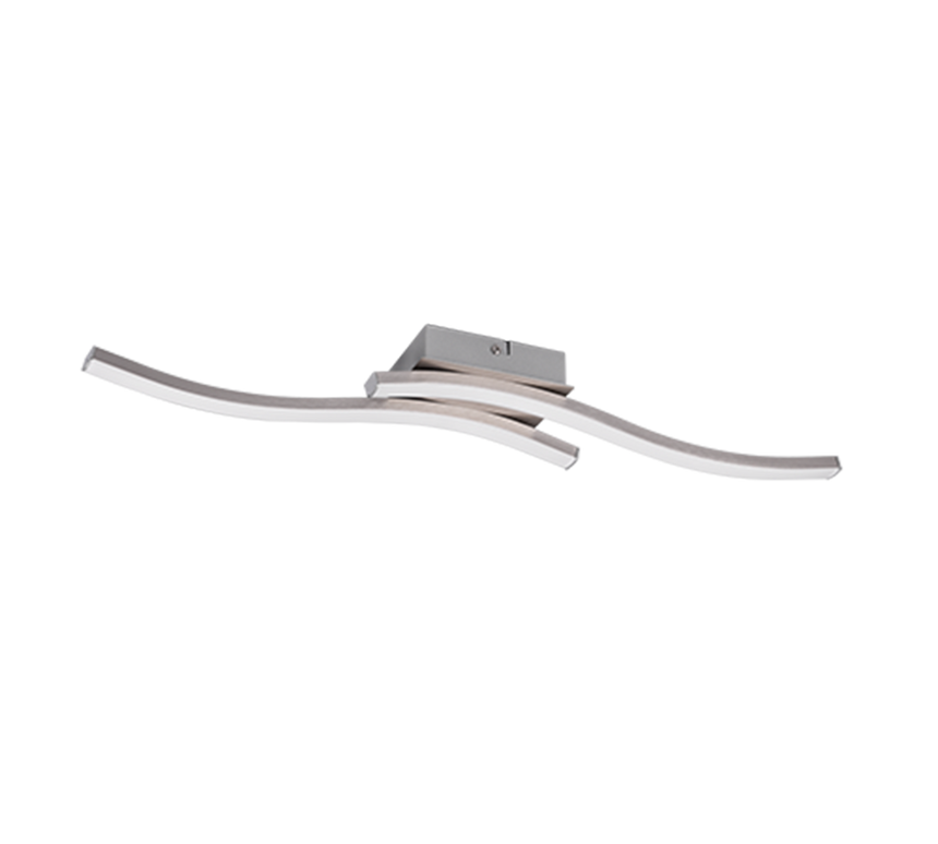 Plafón de techo Trio Route LED níquel mate 4000K 56cm R62472407