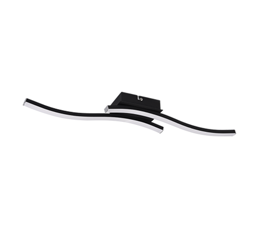 Plafón de techo Trio Route LED negro mate 4000K 56cm R62472432