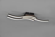 Plafón de techo Trio Route LED imitación madera 3000K regulable 56cm R62473135