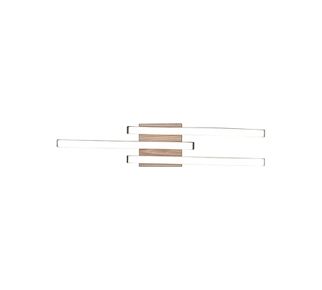 Plafón de techo Trio Route LED wood imitation 3000K regulable 56cm R62473135