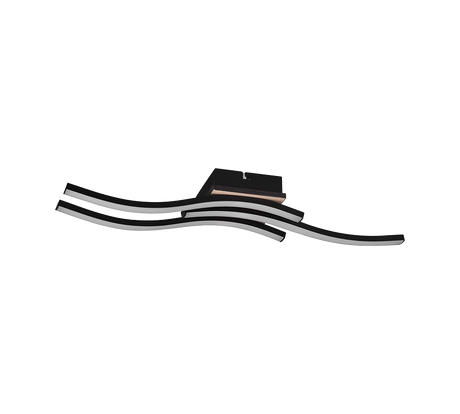 Plafón de techo Trio Route LED wood imitation 3000K regulable 56cm R62473135