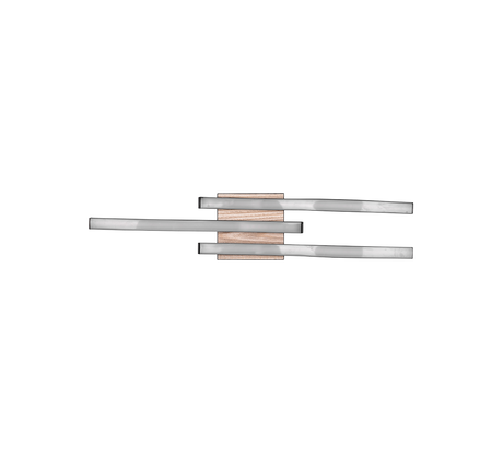 Plafón de techo Trio Route LED wood imitation 3000K regulable 56cm R62473135