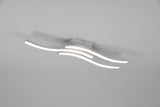 Plafón de techo Trio Route LED níquel mate 4000K 56cm R62473407