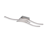 Plafón de techo Trio Route LED níquel mate 4000K 56cm R62473407